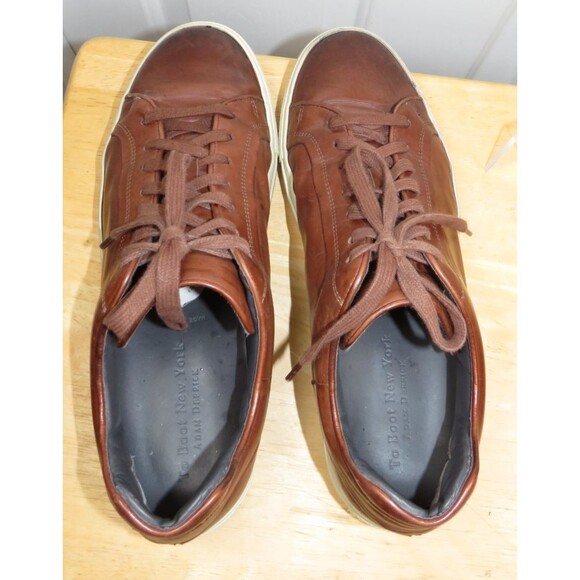 To Boot New York Pescara Dark Brown Leather Casual Sneakers Mens Size 10.5